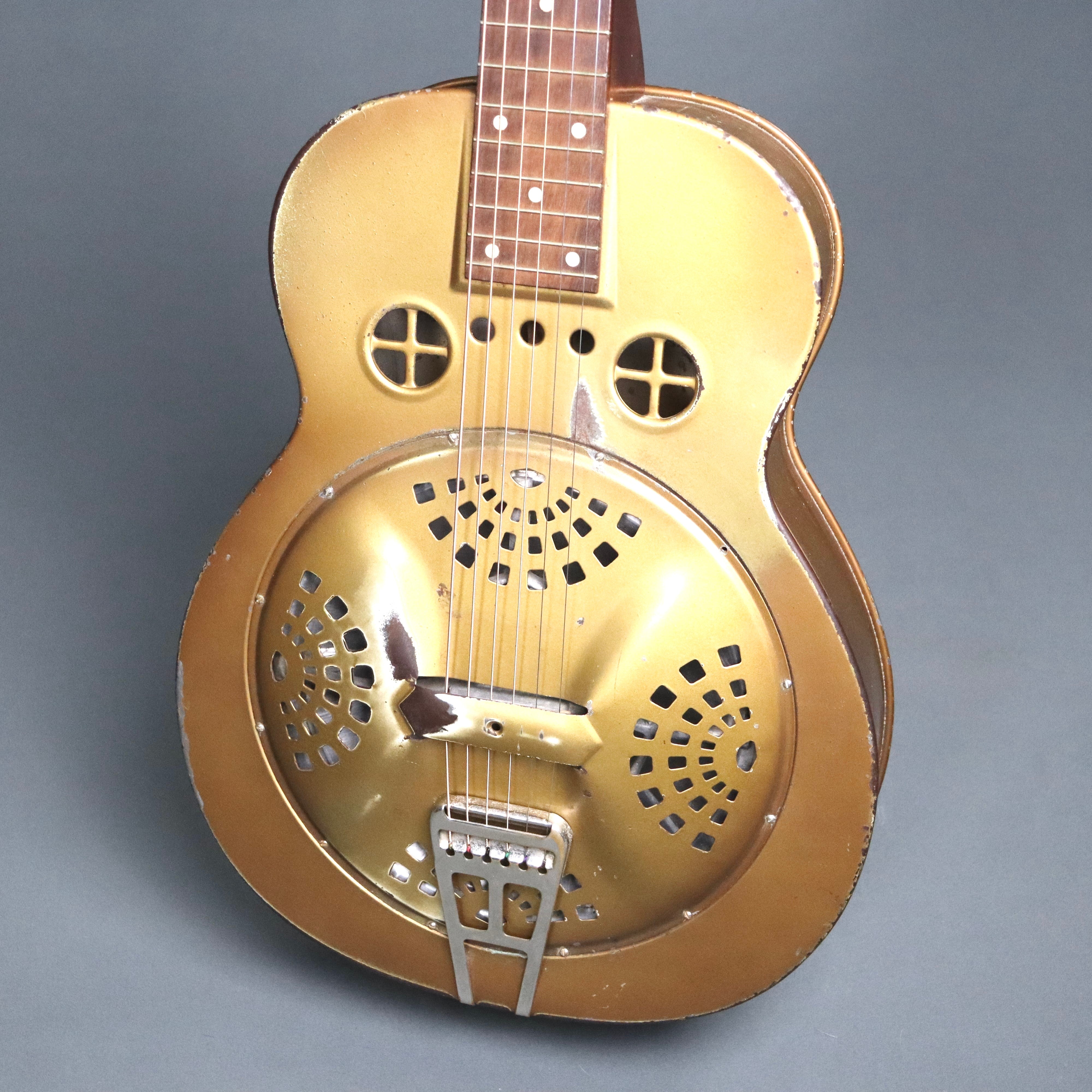 1935 Dobro Fiddle Edge Model 32 Square Neck Guitar Resonator Lap