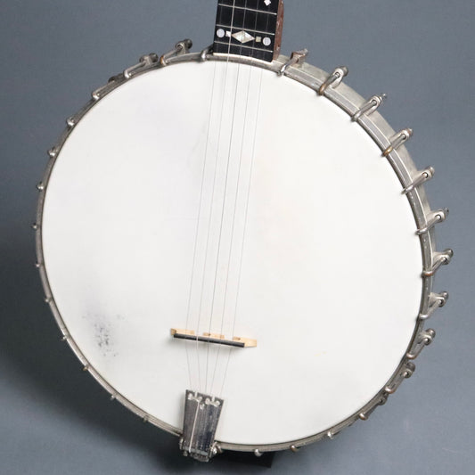 1890s Vintage SS Stewart 5-string Orchestra SSS BANJO 13” German Silver Rim